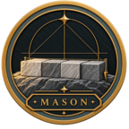 The Mason seal — a first course of dressed stones laid true